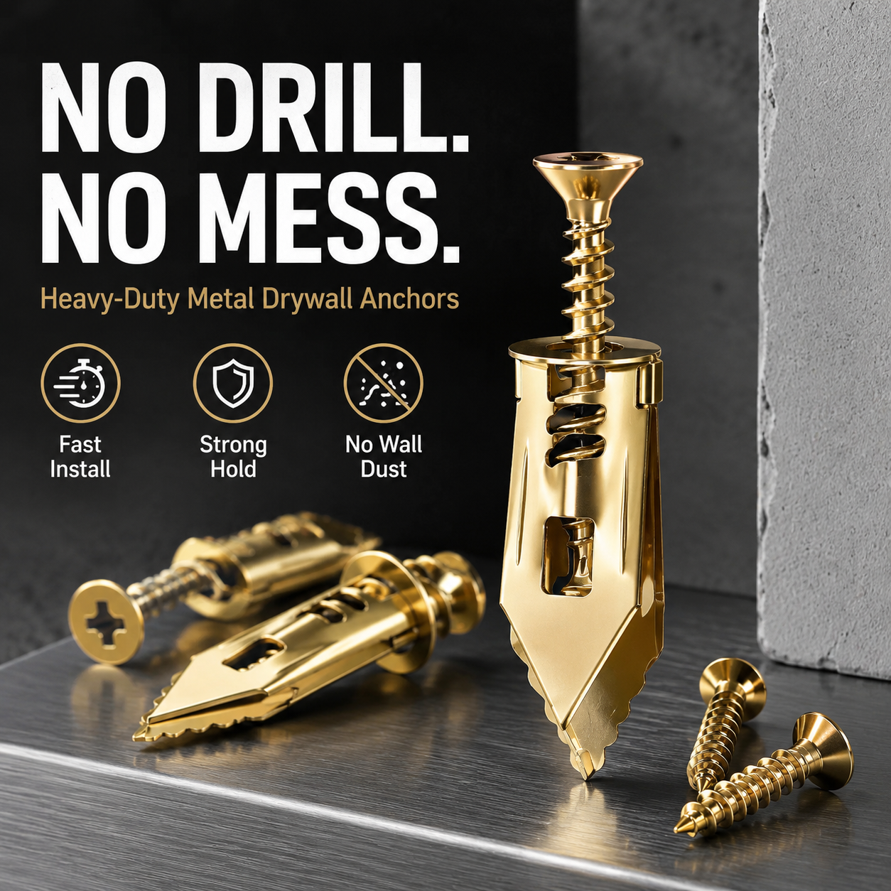 🔥 50% OFF 80-Set Self-Drilling Wall Anchor Pack 🛠️ More Projects, Better Value