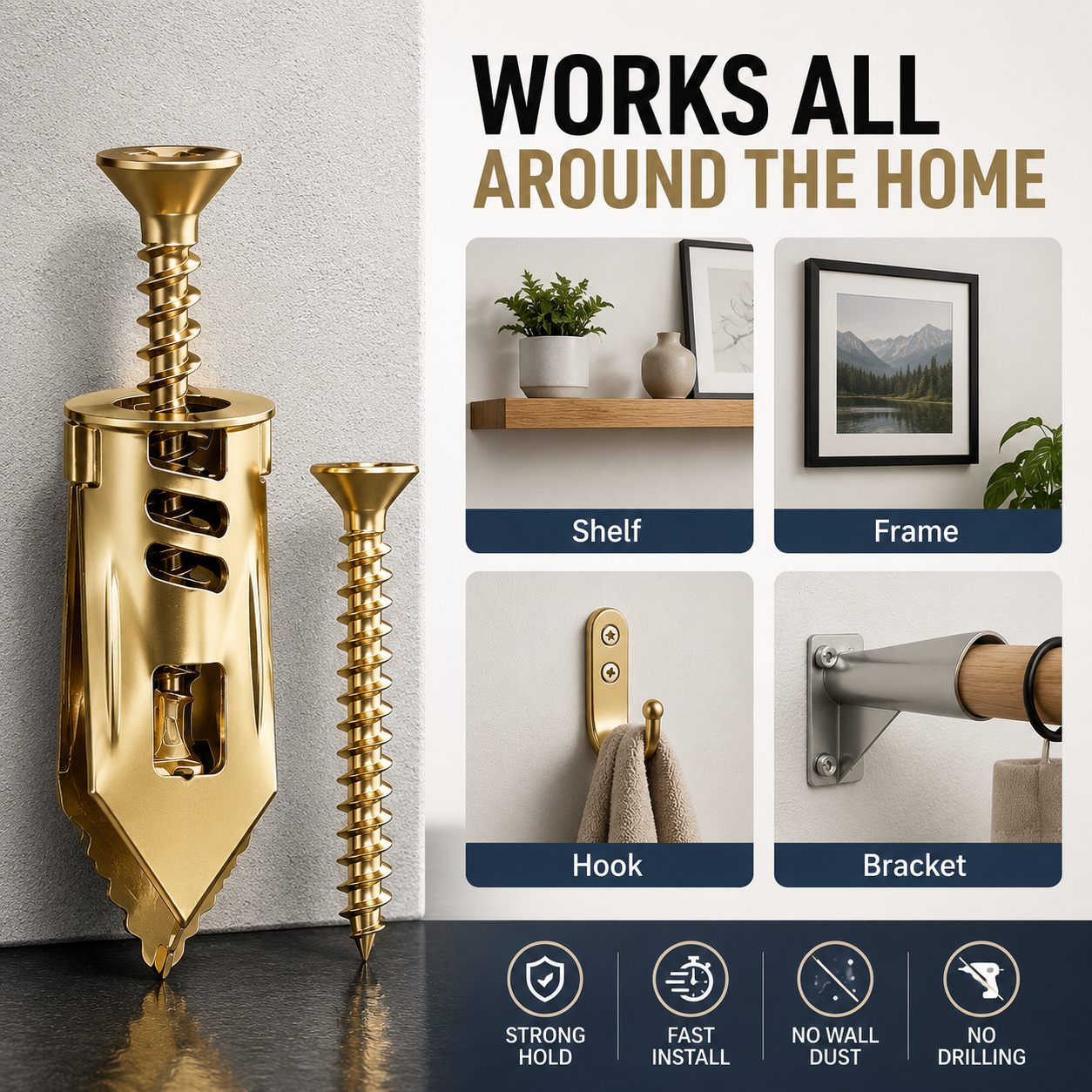 🔥 50% OFF 80-Set Self-Drilling Wall Anchor Pack 🛠️ More Projects, Better Value