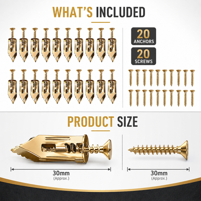 🔥 50% OFF 80-Set Self-Drilling Wall Anchor Pack 🛠️ More Projects, Better Value