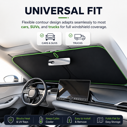 2026 New Portable Heat-Insulating Vehicle Sunshade, Upgraded Thickened Front Window Sun Shade☀️🚗