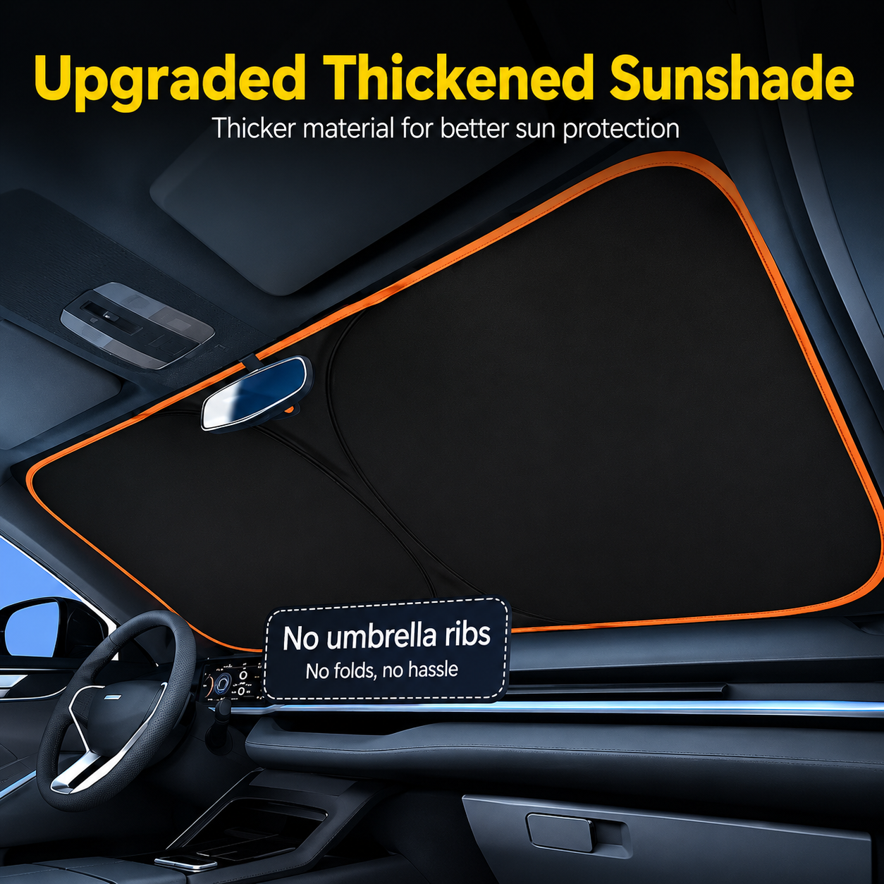 2026 New Portable Heat-Insulating Vehicle Sunshade, Upgraded Thickened Front Window Sun Shade☀️🚗