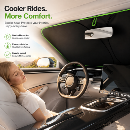 2026 New Portable Heat-Insulating Vehicle Sunshade, Upgraded Thickened Front Window Sun Shade☀️🚗