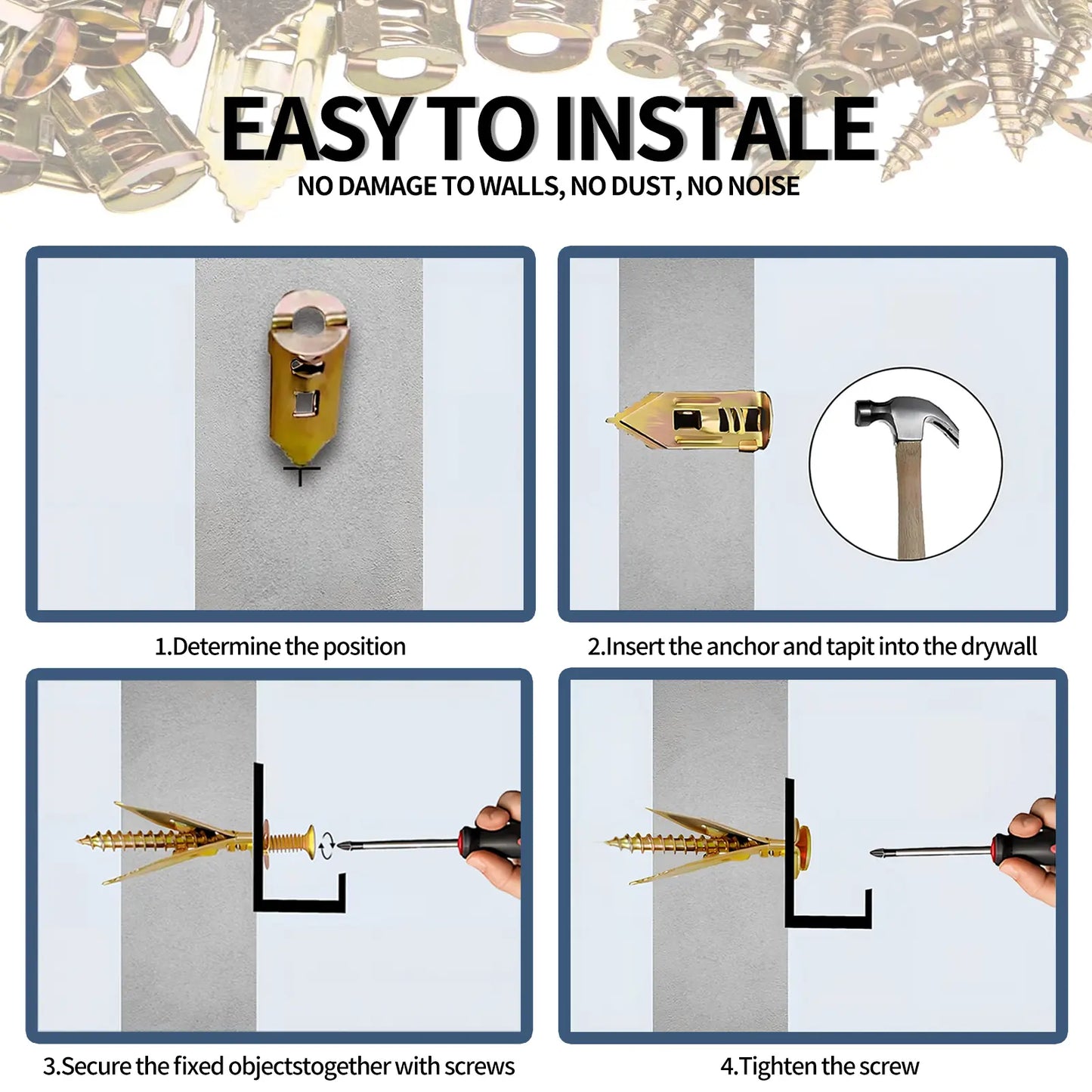 🔥 50% OFF 80-Set Self-Drilling Wall Anchor Pack 🛠️ More Projects, Better Value
