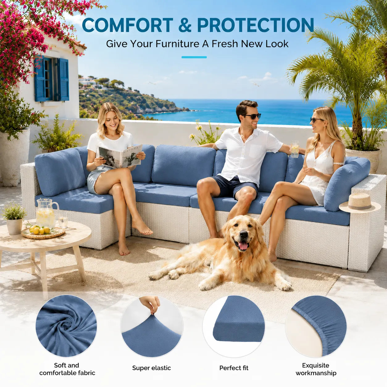 🪑 Stretch Sofa Cushion Covers🔥